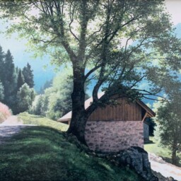 Peinture à l'huile sur toile réalisée par Michel Trapezaroff